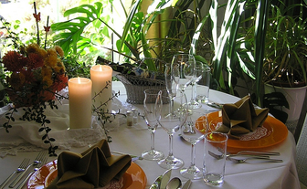 gedeckter Tisch im Restaurant